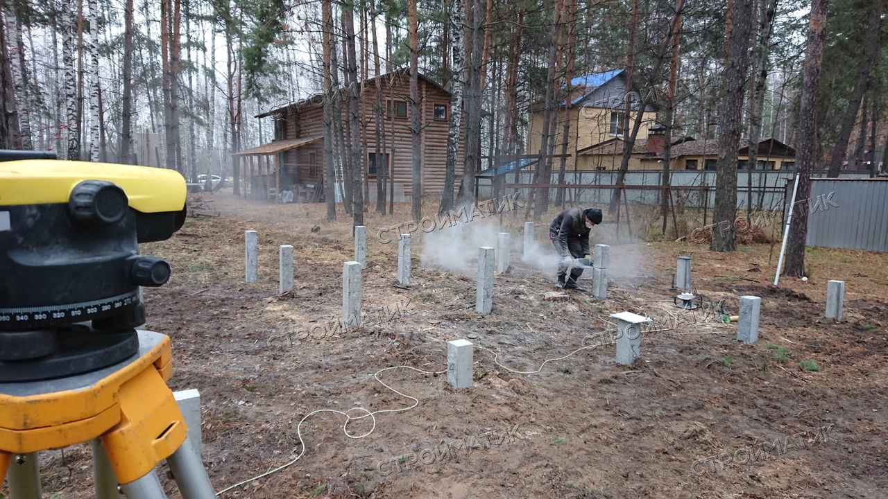 Фундамент для бани в с. Малей, Грязинский район, Липецкой области